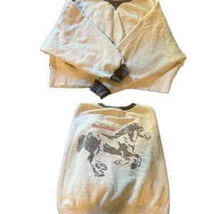 Budweiser Gray and Black Horse Sweatshirt